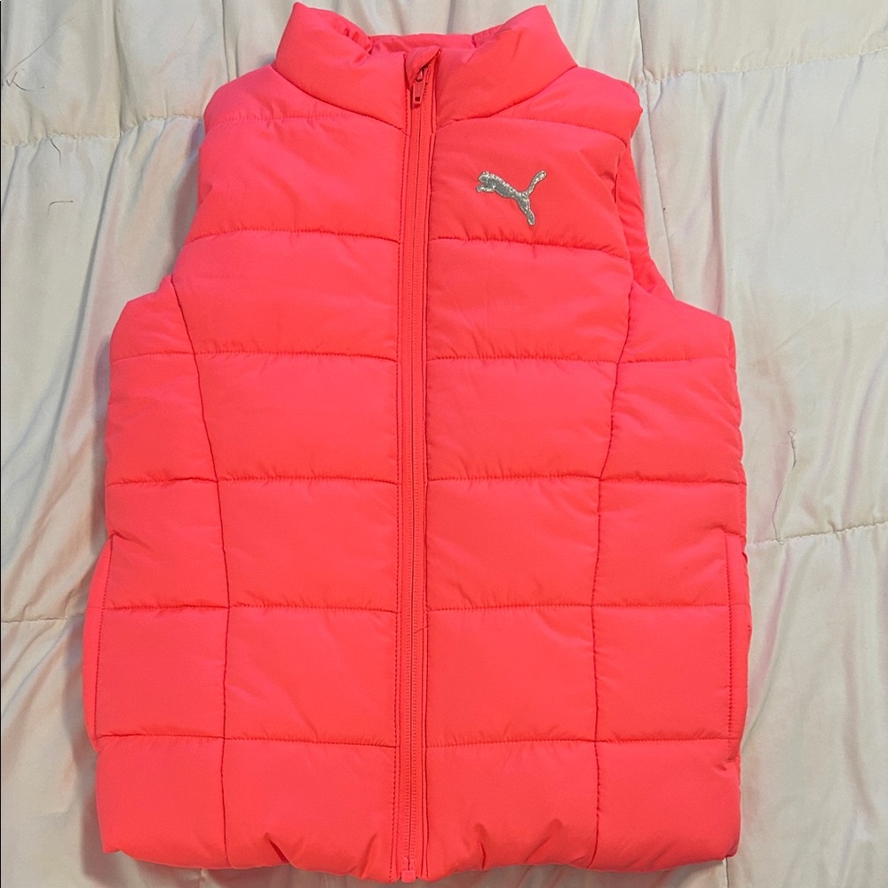 Puma Neon Pink Quilted Vest